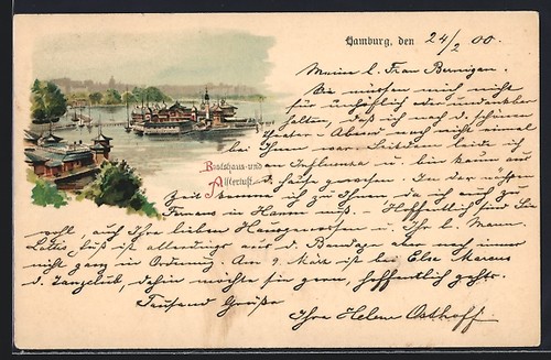 Hamburg bootshaus und blick - hamburg,,