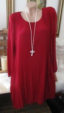 Neu Italy Tunika Kleid Plissee