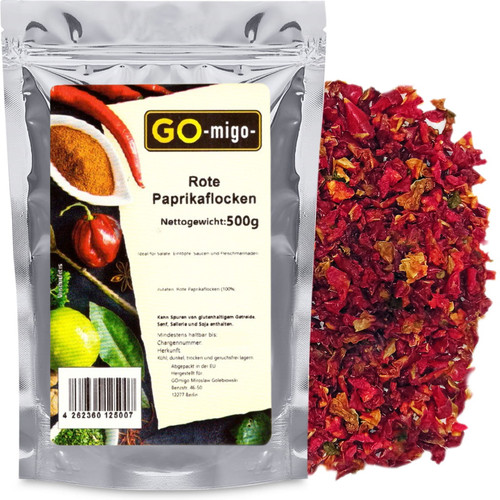 500g rote paprikaflocken 5kg - rote,