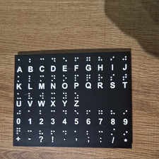 Brailleschrift Alphabet mit Zahlen - erhabene Punkte - Sehbehinderte 3 D gedruckt PLA