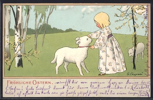 Künstler gertrud caspari - künstler-ak,