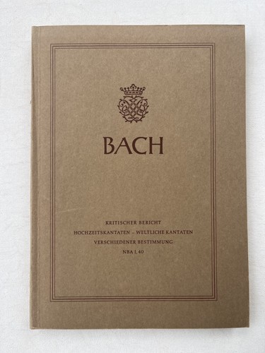 Noten bach kritischer - noten.,