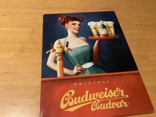 Blech Schild Werbung Budweiser Budvar