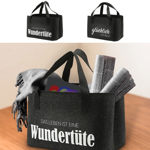 Filztasche glücklich - filztasche, /