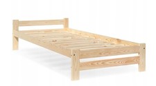 Holzbett 90x200 – Massivholz – Neu & Unbehandelt - Kiefernholz