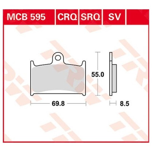 Scheibenbremsbeläge mcb595sv - scheibenbremsbeläge,