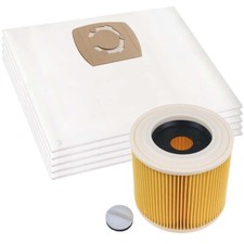 5 - 30 Vliesbeutel mit Filter für Kärcher MV 3, WD 3...Serie (LF 5)  kompatibel