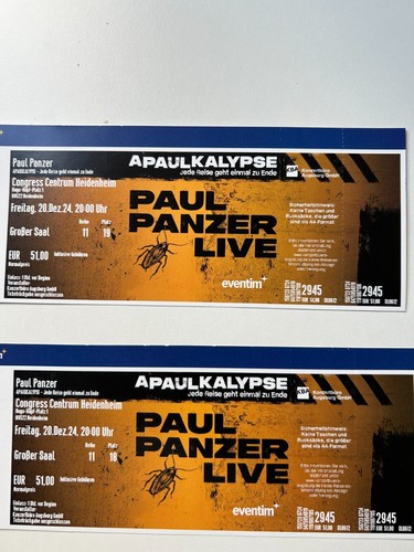 Paul panzer tickets - paul,
