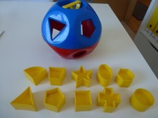 Tupperware, Tuppertoys Kombi - Ball rot-blau mit gelben Steinen