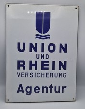 Emailschild Schild Union u. Rhein Versicherung Agentur 39 x 29 cm