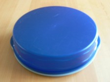 Tupperware Junge Welle Kuchenform rund blau Tortenbehälter Torty