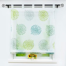 Raffrollo mit Schlaufen Feuerwerk Raffgardine Küche Faltenrollo Modern Vorhang