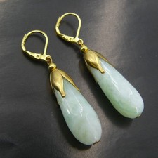 Jade-Ohrringe Edelstein Damen