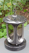 Grablampe Grablaterne Grablicht Grabschmuck Naturstein Granit Impala