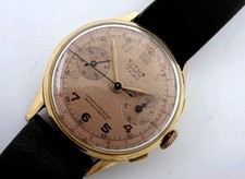 Titus Genève Chronograph 18K Gold Handaufzug Landeron Vintage Uhr 1940er/50er