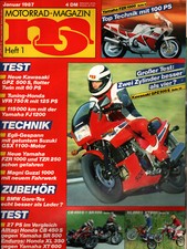 Zeitschrift MO Motorrad #1 von 1987 Yamaha FZR 1000 Egli Honda VFR Honda CB 