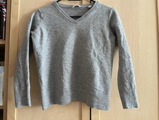 Tschibo Mystyle TCM Kurzpullover reine Merinowolle hellgrau Gr. 34/36/XS/S