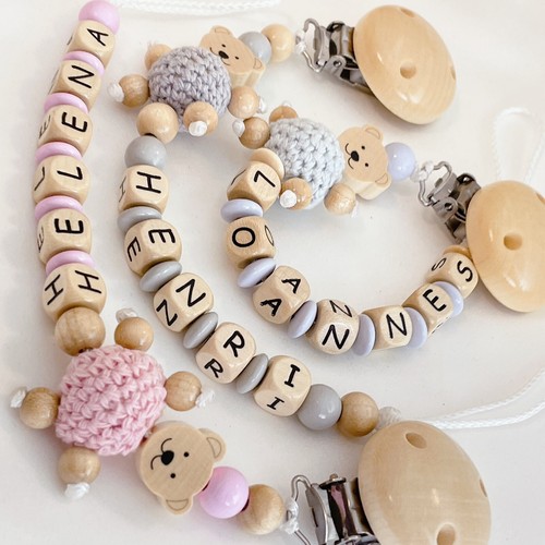 Schnullerkette mit namen - schnullerkette,