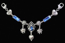 Oktoberfest Trachtenschmuck Charivari Trachtenkette Miederkette Edelweiß Neu