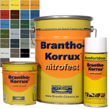 Brantho Korrux nitrofest, 400ml 750ml 5l, Korrosion-Rostschutzfarbe RAL wählbar