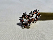 D7 Granat Ohrstecker 925