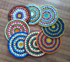 Filzkissen - Stuhlkissen - Gartenkissen  Retro  - Handarbeit