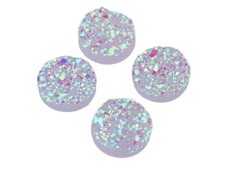 4 Cabochons in flieder, 12 mm