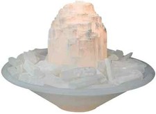 Selenit Brunnen Zimmerbrunnen Eisberg Skyscraper Berg kompl Set mit Chips/Spitze