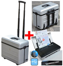 PILOTENKOFFER TROLLEY PARAT FÜR NOTEBOOK 17" 43cm DAZU  DRUCKER HP OFFICEJET 100