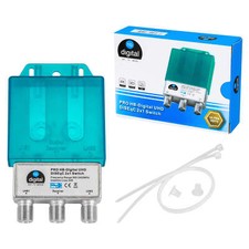DiSEqC Schalter PRO Switch Umschalter 2/1 2x in 1 WETTERSCHUTZ Verteiler LNB TV