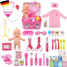 43Stk Arztkoffer Doktor Spielset Rollenspiel Kit Geschenke für Kinder Spielzeug
