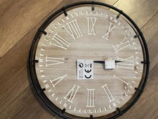 Wanduhr Kreisförmig Braun 60 X 60 X 4,5 Cm Römische Zahlen B-Ware