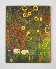 Bauerngarten mit Sonnenblumen um 1905 Wien Gustav Klimt auf Platte 01