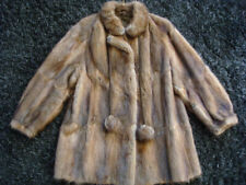 Wunderschöne NUTRIA Jacke Pelz / Fell, Gr. 42 / 44, Stehkragen und Bommel