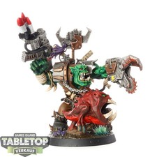 Orks - Ork Warboss with Attack Squig - bemalt