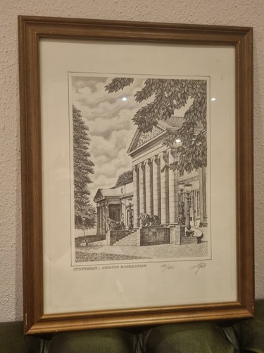 Original radierung stuttgart - radierung,