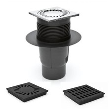 Bodenablauf senkrecht DN110 Geruchsverschluss Rückstauklappe Hofablauf