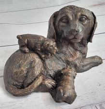 100% Bronze Statue Jagd Hund