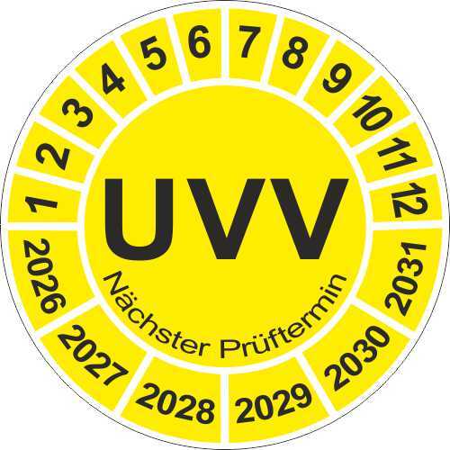 Uvv prüfplakette - uvv,