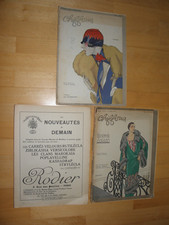 3 alte Chiffons Mode-Magazine Zeitschrift Heft Art Deco (1924/1925)