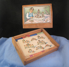 HOLZ BAUSTEINE SPIELZEUG SPIEL UHR TURM BOGEN IN OVP HERSTELLER WE No50
