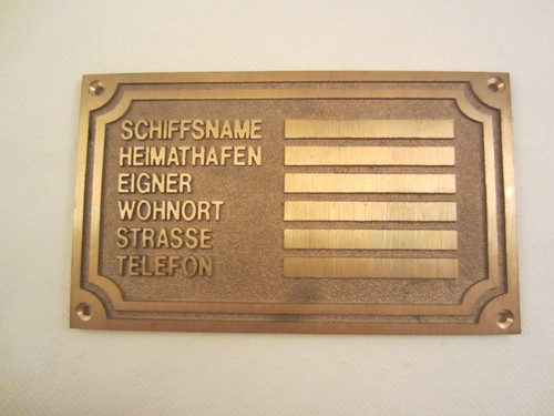 Schiff boot plakette messing - boot,