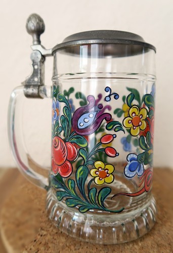 Glass beer mug - mug, with