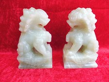 Jadefiguren   , 2 schöne ,alte Figur ,  Wächterlöwen ,   China  ,  ü. 1,9kg