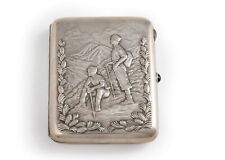 Zigarettenetui - die Bergsteiger - Russland - Artel Moskau Juwelier - 875er