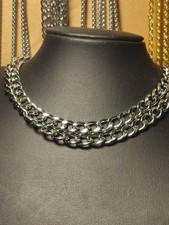 Herren Halskette in Silber Rapper Hip Hop Punk Biker Rocker