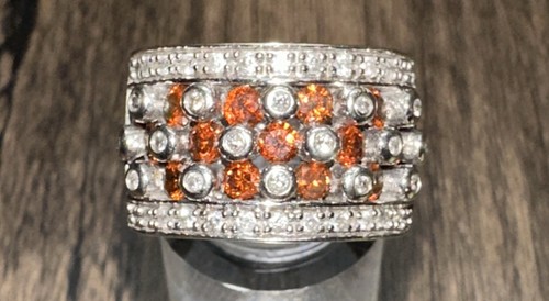 10k weissgold orange - 10k, saphir