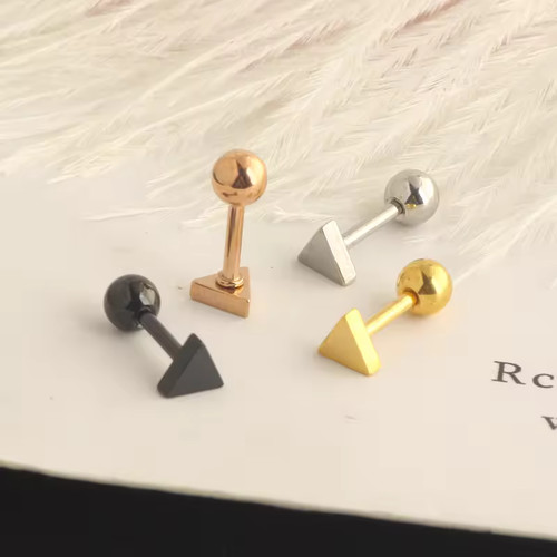 Edelstahl ohrstecker dreieck - ohrstecker,