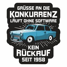 Aufkleber Wetterfest Grüsse an die Konkurrenz Ifa auto ossis ostdeutschland DDR 