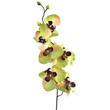 Kunstblume, ORCHIDEENZWEIG, künstliche Orchideenblüte, Orchidee 78cm GRÜN-ROSA